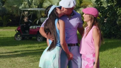 public threesome on the golf course