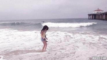 Mofos - madelyn the young teen on beach having fun